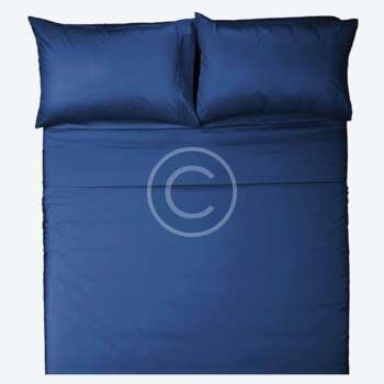 Cotton double blue bedsheet